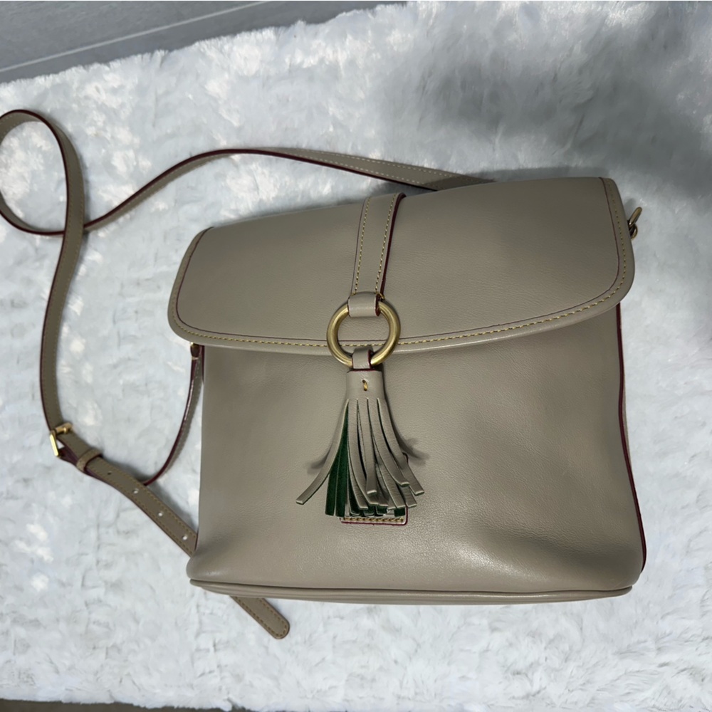 Dooney and Bourke Florentine Large Dottie Crossbody Taupe READ - Picture 6 of 16